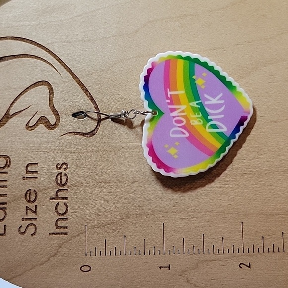 DON'T BE A DICK EARRINGS - Picture 3 of 6